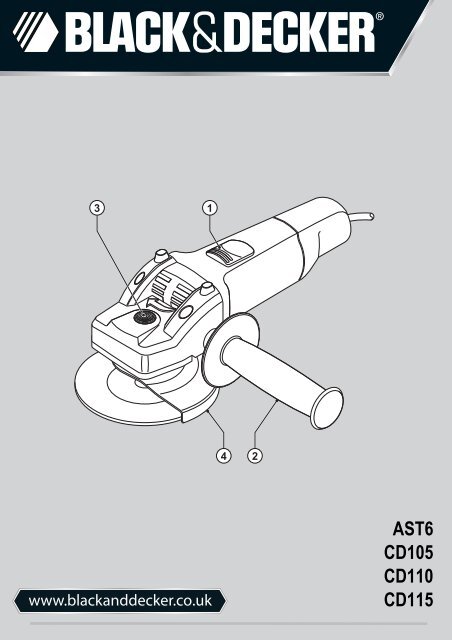 BlackandDecker Smerigliatrice Angolare Piccola- Cd105 - Type 4 - Instruction Manual (Inglese)