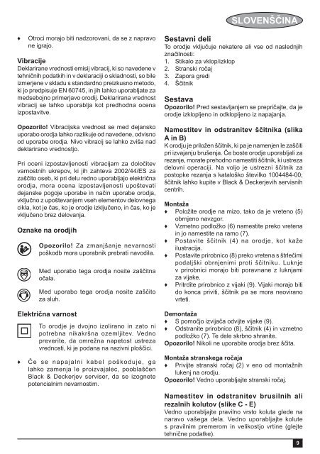 BlackandDecker Smerigliatrice Angolare Piccola- Cd110 - Type 4 - Instruction Manual (Balcani)