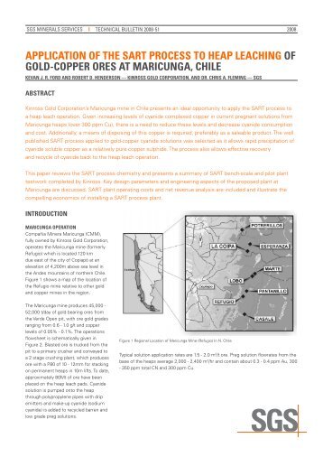 Application of the sart process to heap leaching - SGS