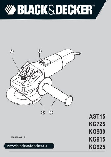 BlackandDecker Smerigliatrice Angolare Piccola- Kg925 - Type 3 - Instruction Manual (Lituania)