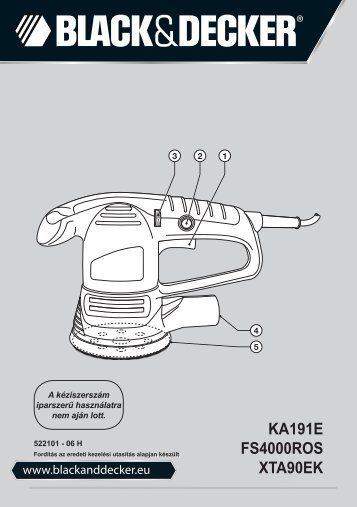 BlackandDecker Sabb Orbitale A Caso- Xta90ek - Type 3 - Instruction Manual (Ungheria)