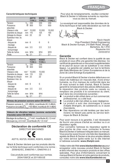 BlackandDecker Smerigliatrice Angolare Piccola- Ast15 - Type 3 - Instruction Manual (Europeo Orientale)