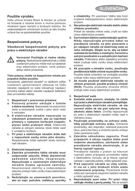 BlackandDecker Smerigliatrice Angolare Piccola- Ast15 - Type 3 - Instruction Manual (Europeo Orientale)