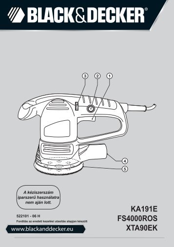 BlackandDecker Sabb Orbitale A Caso- Ka191ek - Type 3 - Instruction Manual (Ungheria)