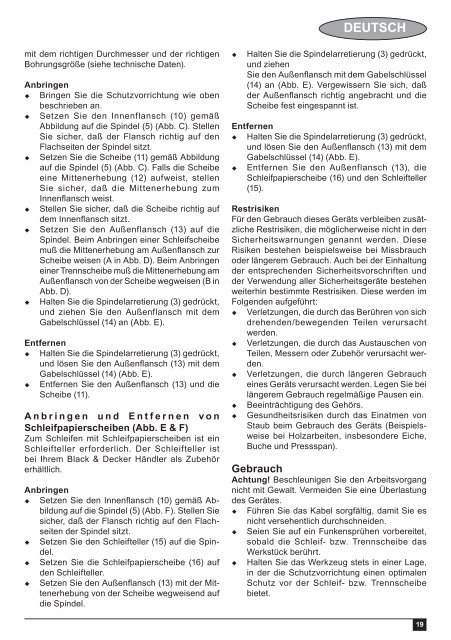 BlackandDecker Smerigliatrice Angolare Piccola- Kg900 - Type 3 - Instruction Manual (Europeo Orientale)