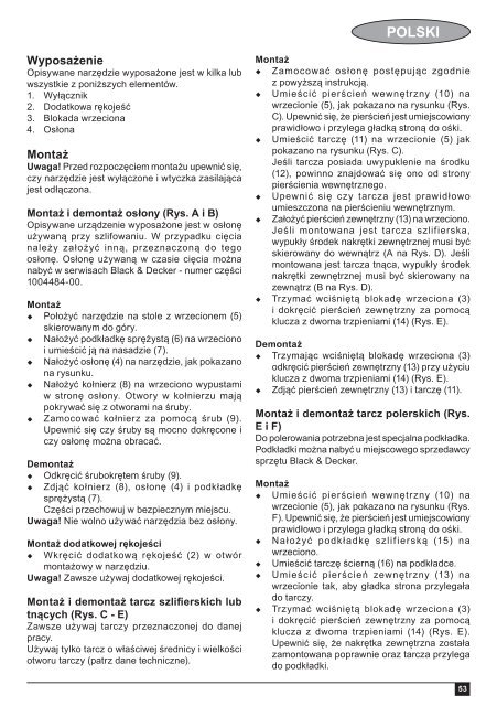 BlackandDecker Smerigliatrice Angolare Piccola- Kg900 - Type 3 - Instruction Manual (Europeo Orientale)