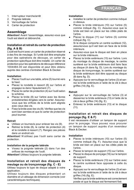 BlackandDecker Smerigliatrice Angolare Piccola- Cd115 - Type 4 - Instruction Manual (Europeo Orientale)