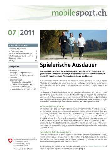 Spielerische Ausdauer - mobilesport.ch