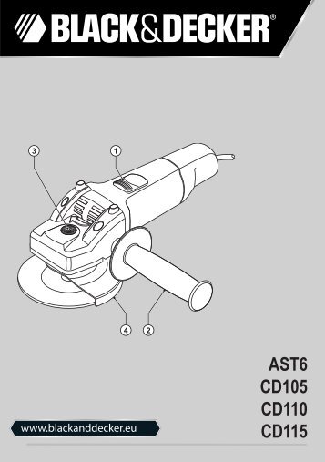 BlackandDecker Smerigliatrice Angolare Piccola- Ast6 - Type 4 - Instruction Manual (Europeo Orientale)