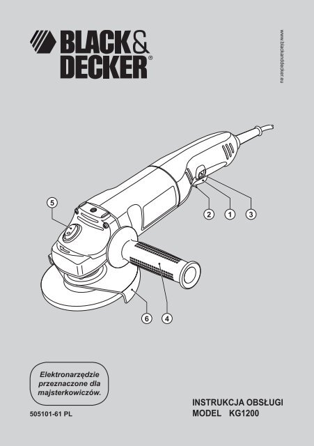 BlackandDecker Smerigliatrice Angol- Kg1200 - Type 1 - Instruction Manual (Polonia)