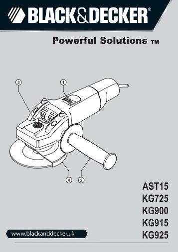 BlackandDecker Smerigliatrice Angol- Kg915 - Type 2 - Instruction Manual (Inglese)