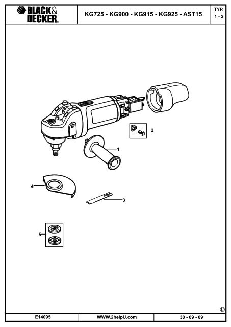 BlackandDecker Smerigliatrice Angol- Kg915 - Type 2 - Instruction Manual (Inglese)