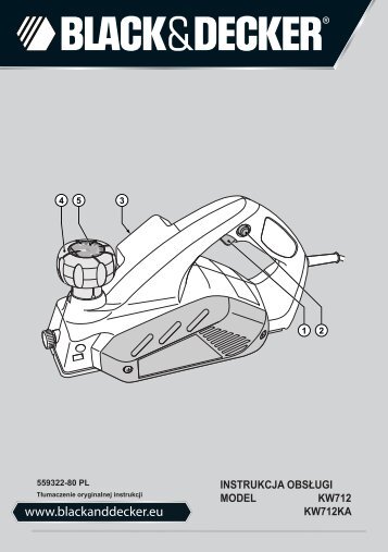 BlackandDecker Piallatrice- Kw712 - Type 2 - Instruction Manual (Polonia)