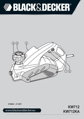 BlackandDecker Piallatrice- Kw712 - Type 2 - Instruction Manual (Europeo Orientale)