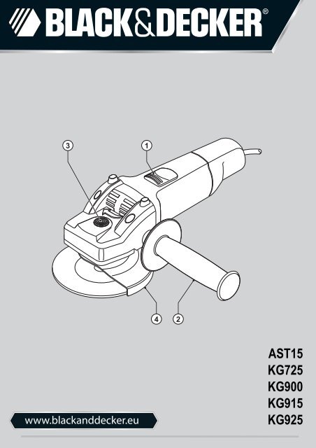 BlackandDecker Smerigliatrice Angol- Ast15 - Type 2 - Instruction Manual (Europeo)