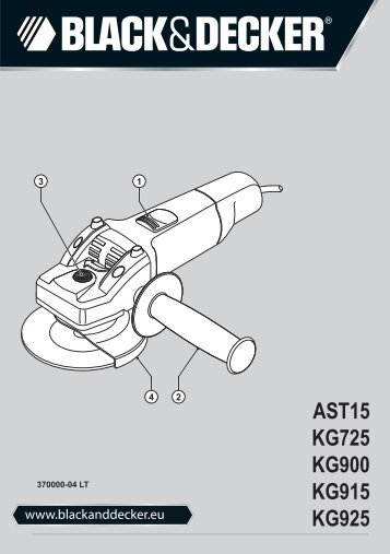 BlackandDecker Smerigliatrice Angolare Piccola- Kg725 - Type 3 - Instruction Manual (Lituania)