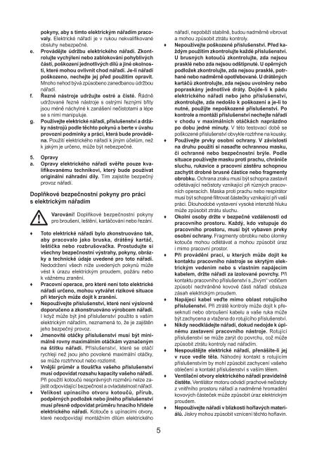BlackandDecker Smerigliatrice Angolare Piccola- Kg750 - Type 1 - Instruction Manual (Czech)