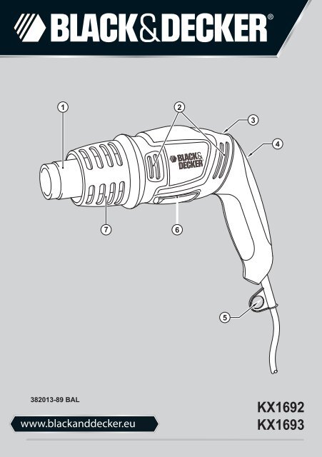 BlackandDecker Pistola Termica- Kx1692 - Type 1 - Instruction Manual (Balcani)