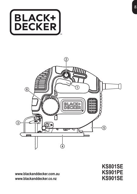 BlackandDecker Maschera Da Taglio- Ks801se - Type 1 - Instruction Manual (Australia Nuova Zelanda)