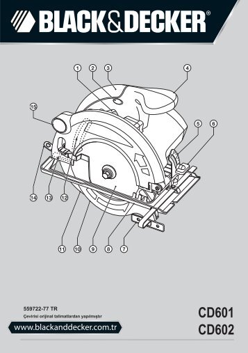 BlackandDecker Sega Circolare- Cd601 - Type 2 - Instruction Manual (Turco)