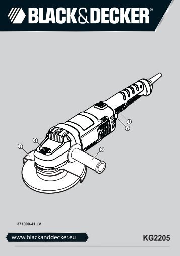 BlackandDecker Smerigliatrice Angol- Kg2205 - Type 1 - Instruction Manual (Lettonia)