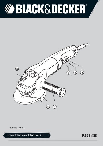 BlackandDecker Smerigliatrice Angol- Kg1200 - Type 1 - Instruction Manual (Lituania)