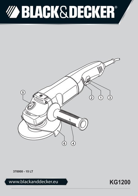BlackandDecker Smerigliatrice Angol- Kg1200 - Type 1 - Instruction Manual (Lituania)