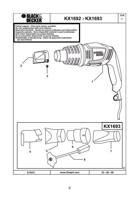 BlackandDecker Pistola Termica- Kx1693 - Type 1 - Instruction Manual (Romania)