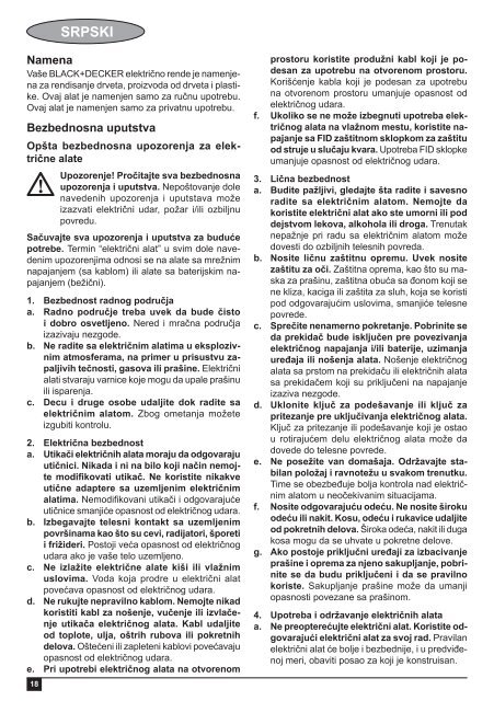 BlackandDecker Piallatrice- Kw712 - Type 2 - Instruction Manual (Balcani)