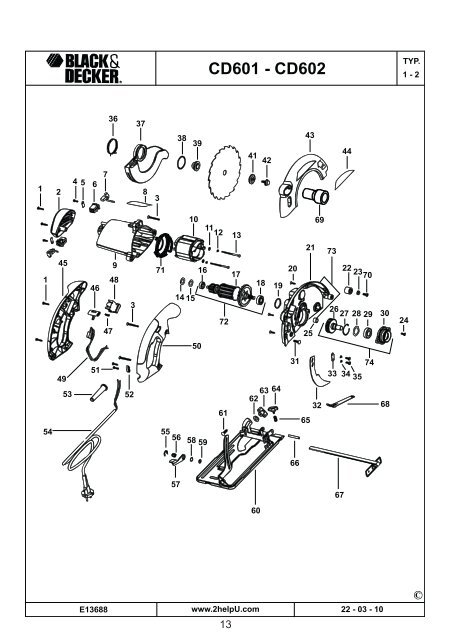 BlackandDecker Sega Circolare- Cd601 - Type 2 - Instruction Manual (Czech)