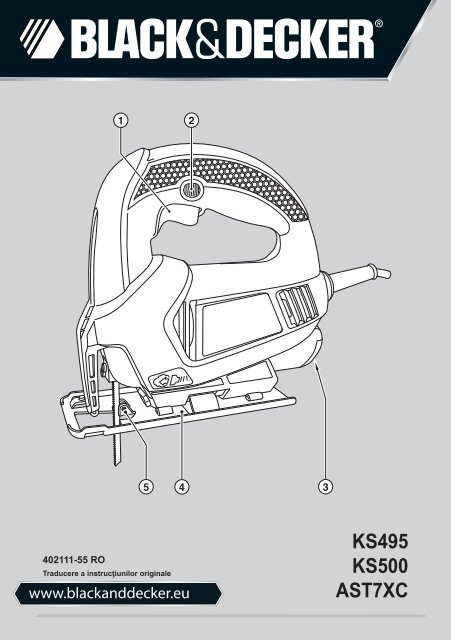 BlackandDecker Maschera Da Taglio- Ks495 - Type 1 - Instruction Manual (Romania)