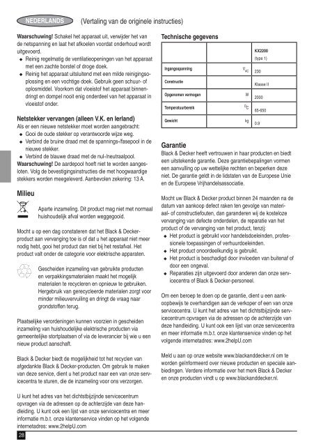 BlackandDecker Pistola Termica- Kx2200 - Type 1 - Instruction Manual (Europeo)