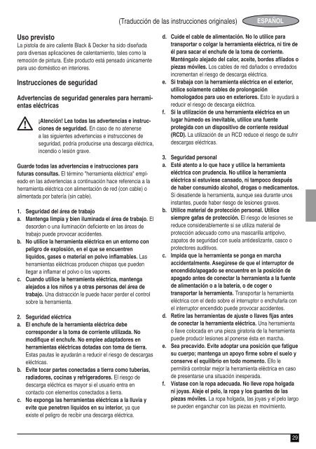 BlackandDecker Pistola Termica- Kx2200 - Type 1 - Instruction Manual (Europeo)