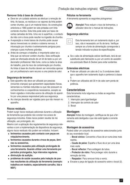 BlackandDecker Pistola Termica- Kx2200 - Type 1 - Instruction Manual (Europeo)