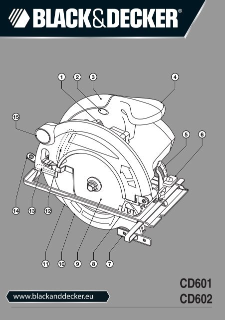 BlackandDecker Sega Circolare- Cd601 - Type 2 - Instruction Manual (Europeo)