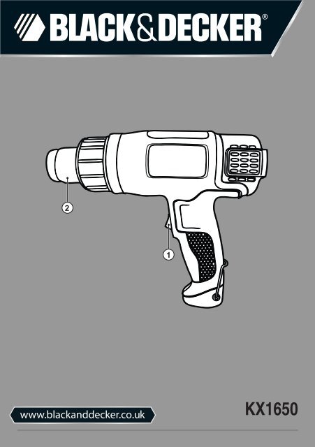 BlackandDecker Pistola Termica- Kx1650 - Type 1 - Instruction Manual (Europeo)