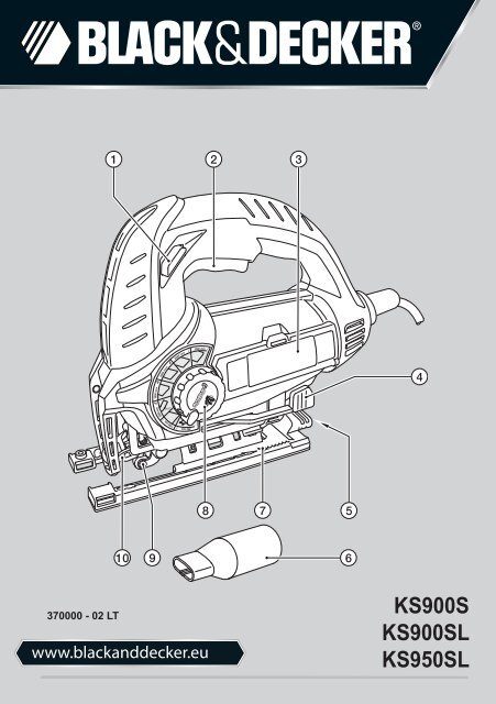 BlackandDecker Maschera Da Taglio- Ks900s(K) - Type 1 - Instruction Manual (Lituania)
