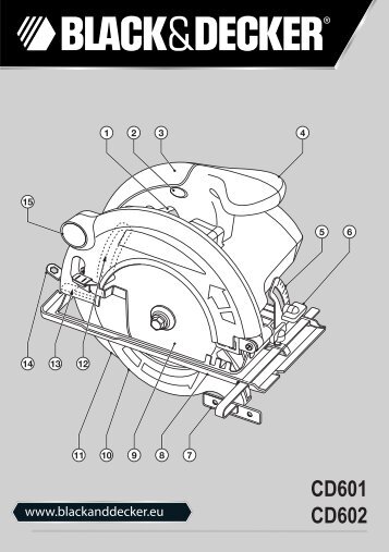 BlackandDecker Sega Circolare- Cd601 - Type 1 - Instruction Manual (Europeo Orientale)