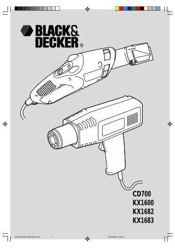 BlackandDecker Pistola Termica- Kx1600 - Type 1 - Instruction Manual (Europeo)