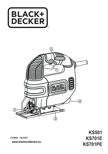 BlackandDecker Maschera Da Taglio- Ks501 - Type 1 - Instruction Manual (Estonia)