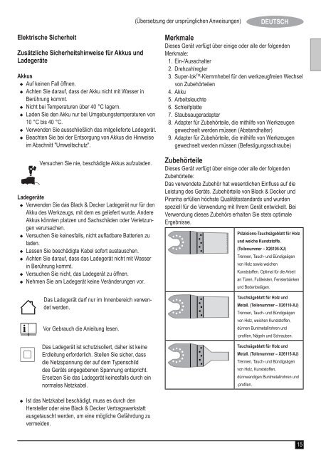 BlackandDecker Utensile Multifunzione- Hpl108 - Type H1 - Instruction Manual (Europeo)