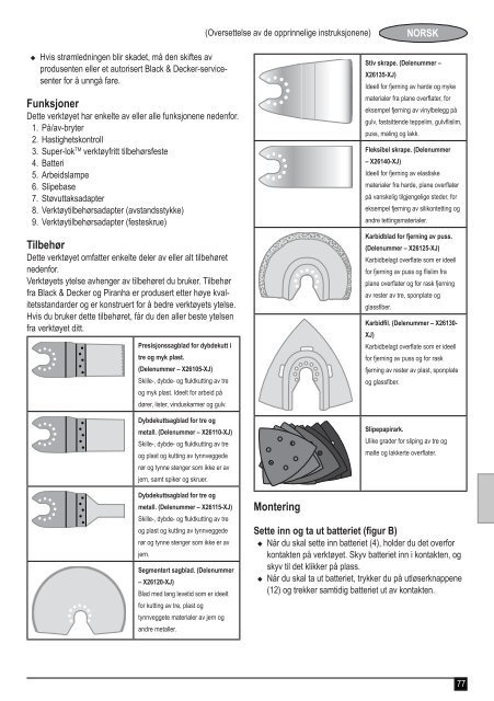 BlackandDecker Utensile Multifunzione- Hpl108 - Type H1 - Instruction Manual (Europeo)