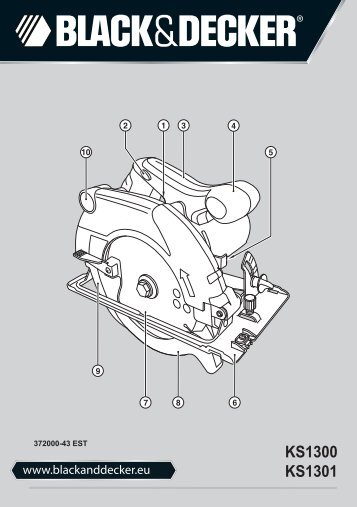 BlackandDecker Sega Circolare- Ks1300 - Type 1 - Instruction Manual (Europeo Orientale)