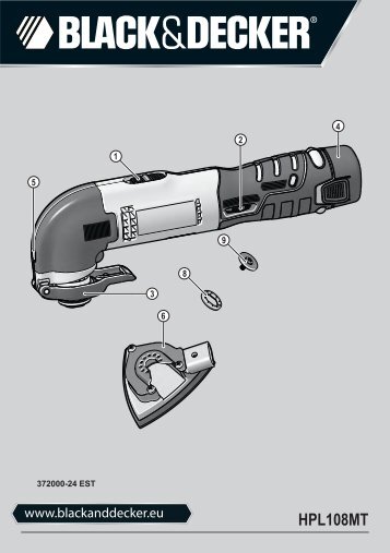 BlackandDecker Utensile Multifunzione- Hpl108 - Type H1 - Instruction Manual (Europeo Orientale)