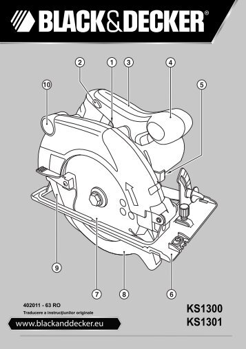 BlackandDecker Sega Circolare- Ks1300 - Type 1 - Instruction Manual (Romania)