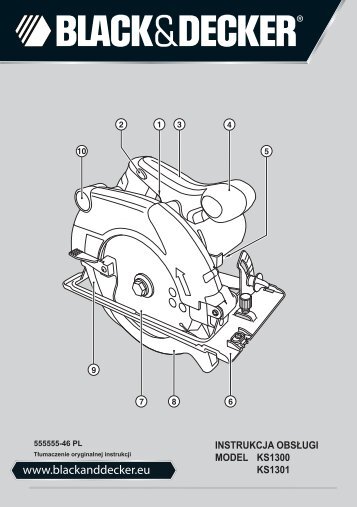 BlackandDecker Sega Circolare- Ks1300 - Type 1 - Instruction Manual (Polonia)