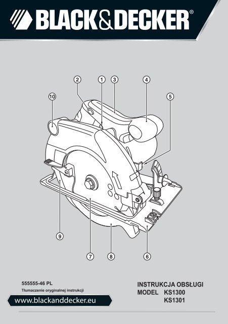 BlackandDecker Sega Circolare- Ks1300 - Type 1 - Instruction Manual (Polonia)