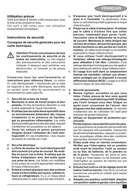 BlackandDecker Sega Circolare- Cd602 - Type 1 - Instruction Manual (Europeo Orientale)