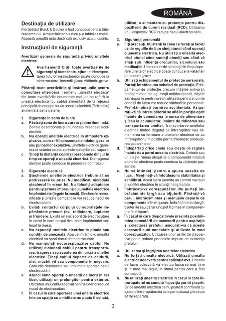 BlackandDecker Maschera Da Taglio- Ks500 - Type 1 - Instruction Manual (Romania)