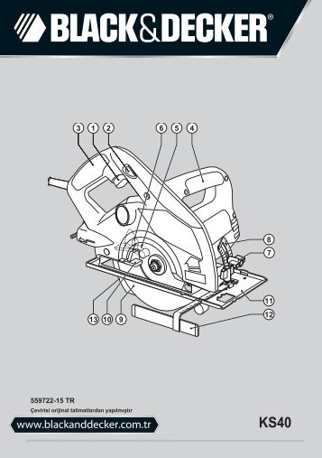 BlackandDecker Sega Circolare- Ks40 - Type 1 - Instruction Manual (Turco)